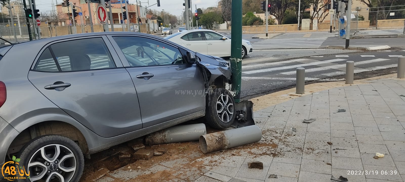 يافا: اصابة طفيفة لسائق بحادث طرق ذاتي